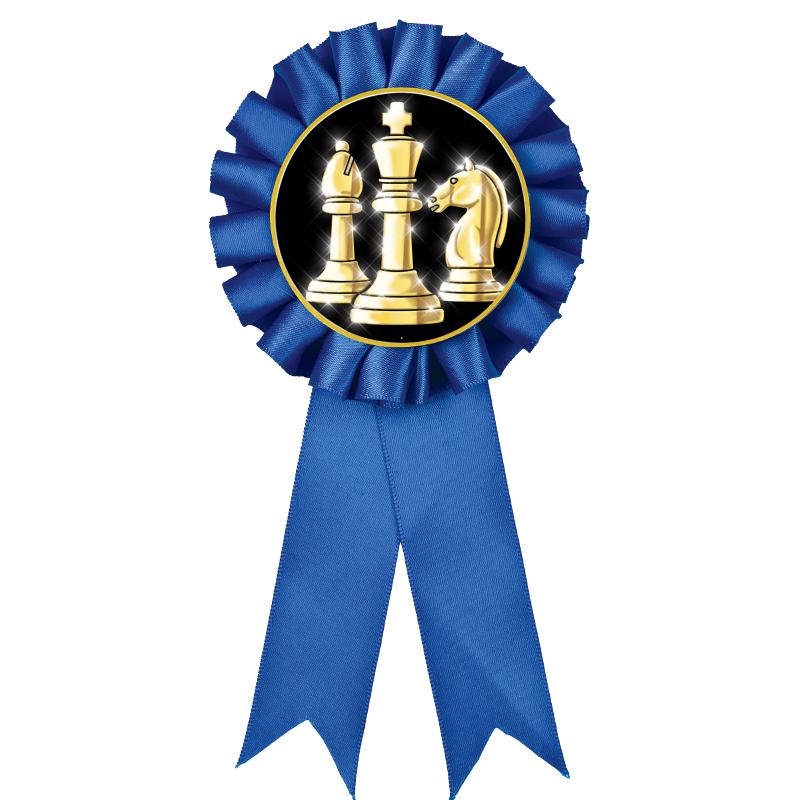 BLUE MYLAR ROSETTES