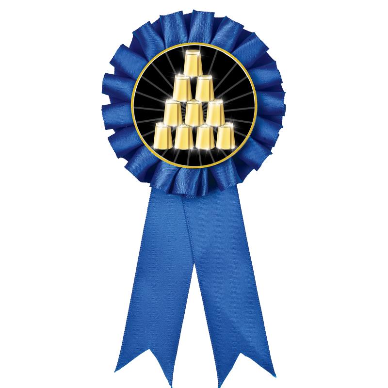 BLUE MYLAR ROSETTES