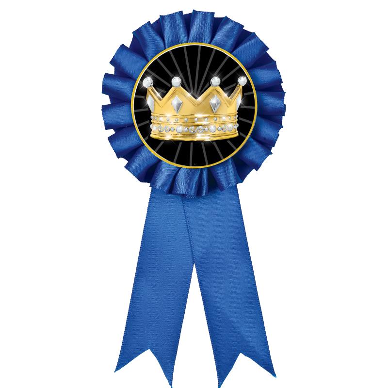 BLUE MYLAR ROSETTES
