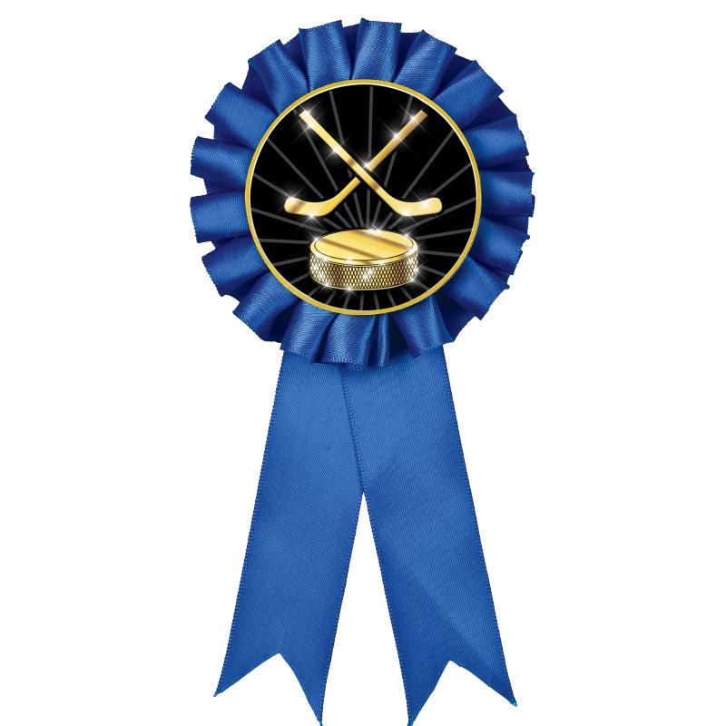 BLUE MYLAR ROSETTES