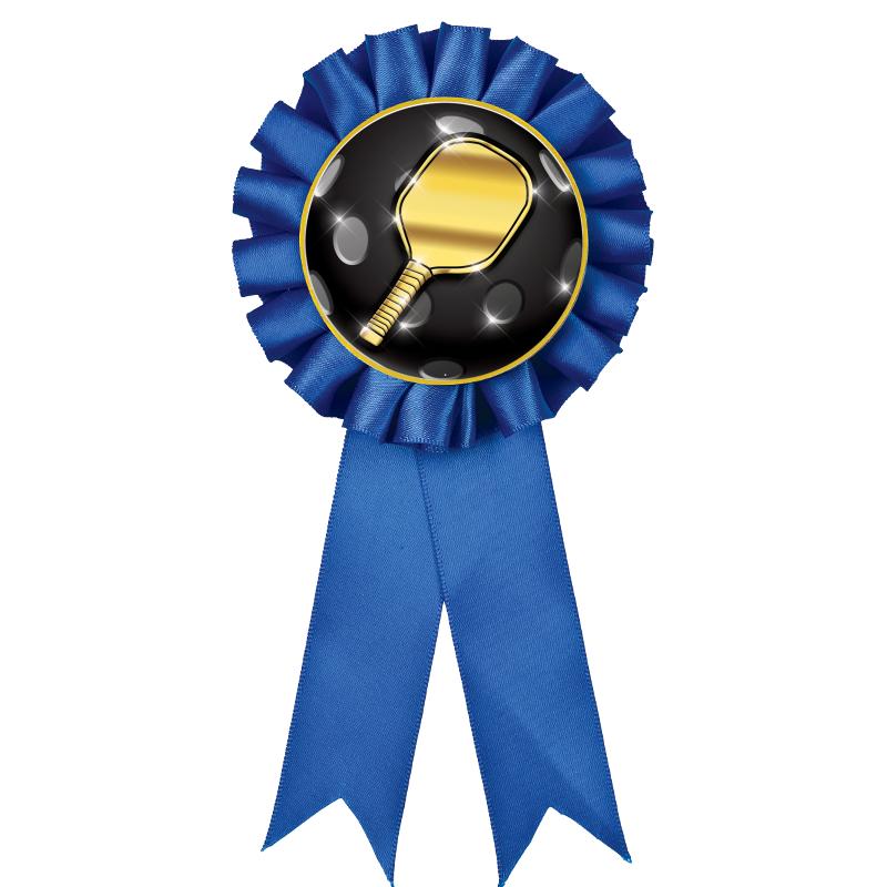 BLUE MYLAR ROSETTES