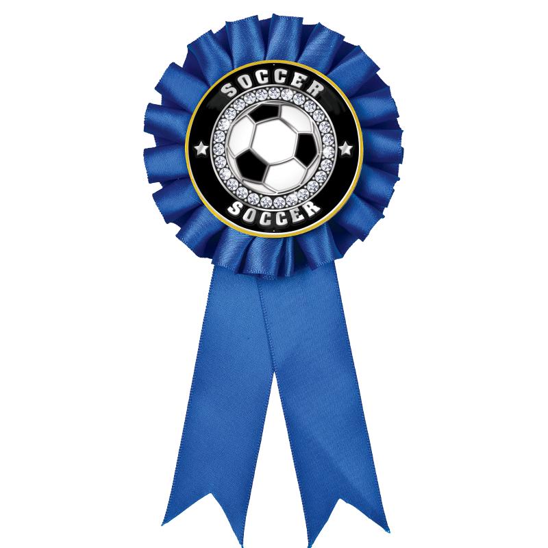 BLUE MYLAR ROSETTES
