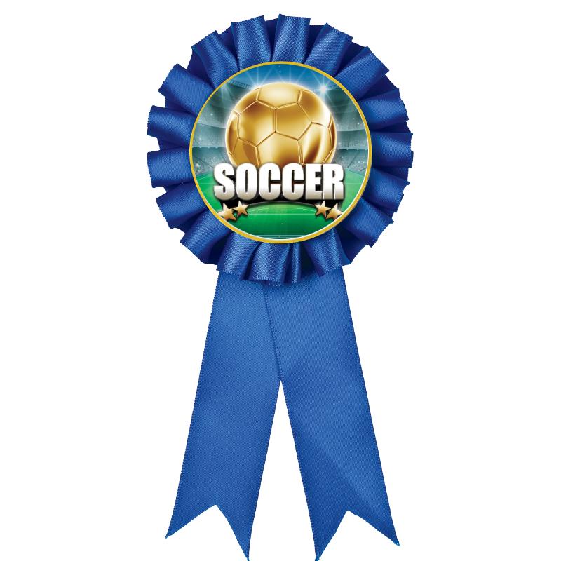 BLUE MYLAR ROSETTES