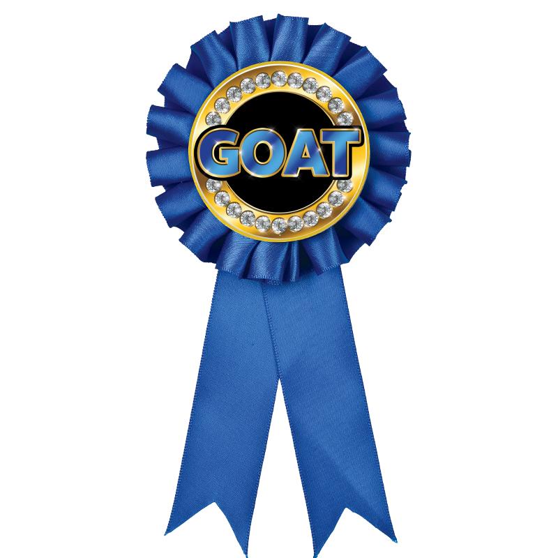 BLUE MYLAR ROSETTES