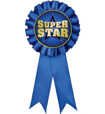 Blue Rosette Ribbon