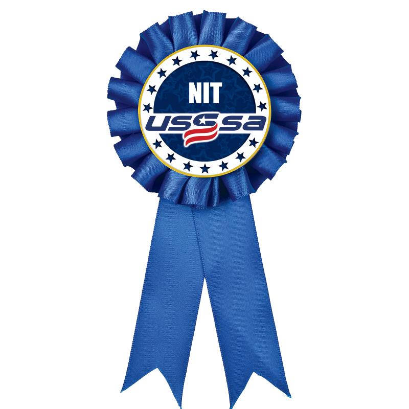 BLUE MYLAR ROSETTES