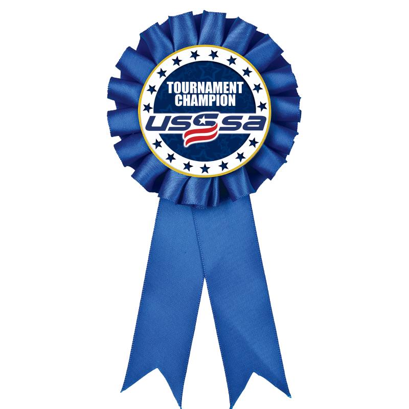 BLUE MYLAR ROSETTES