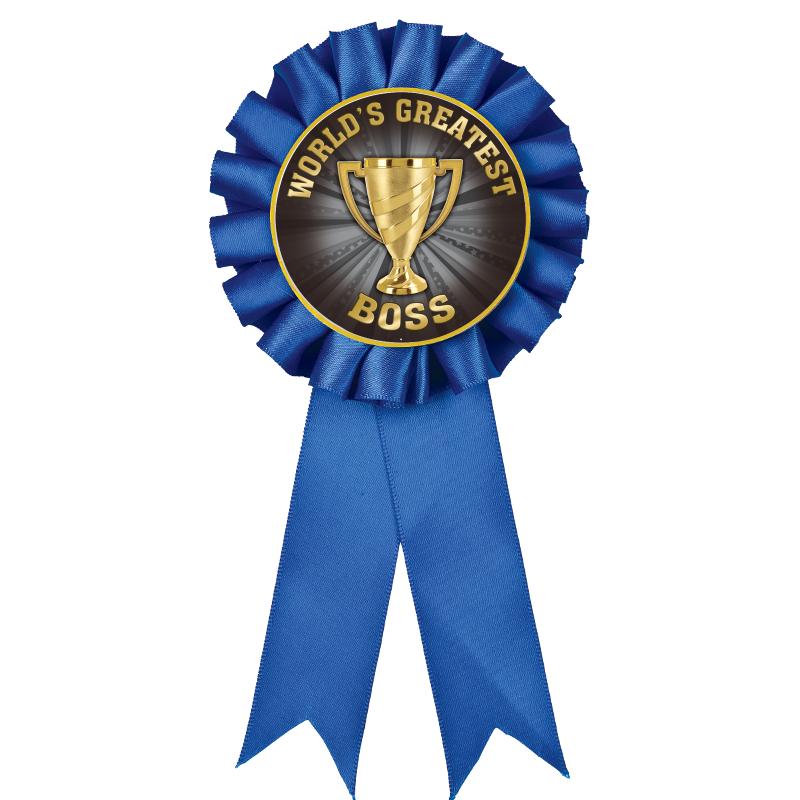 BLUE MYLAR ROSETTES