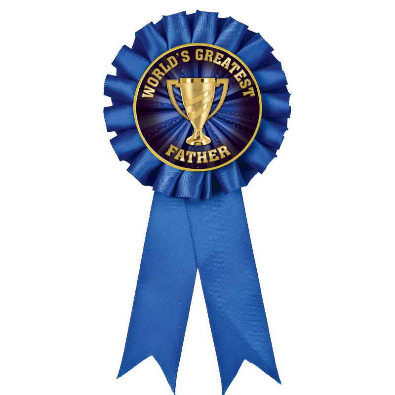 BLUE MYLAR ROSETTES