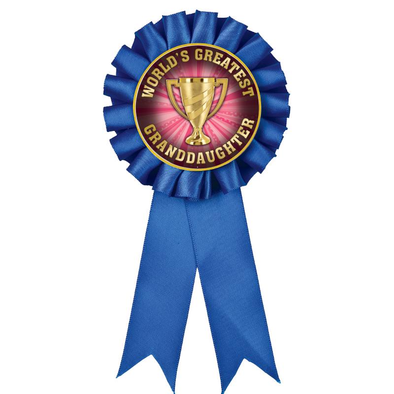 BLUE MYLAR ROSETTES