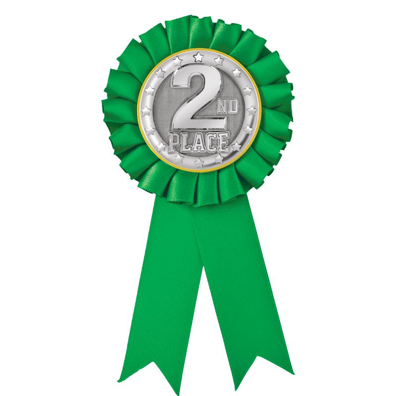 GREEN MYLAR ROSETTES