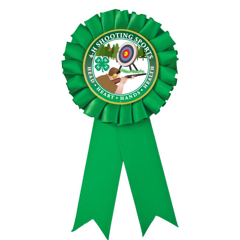 GREEN MYLAR ROSETTES