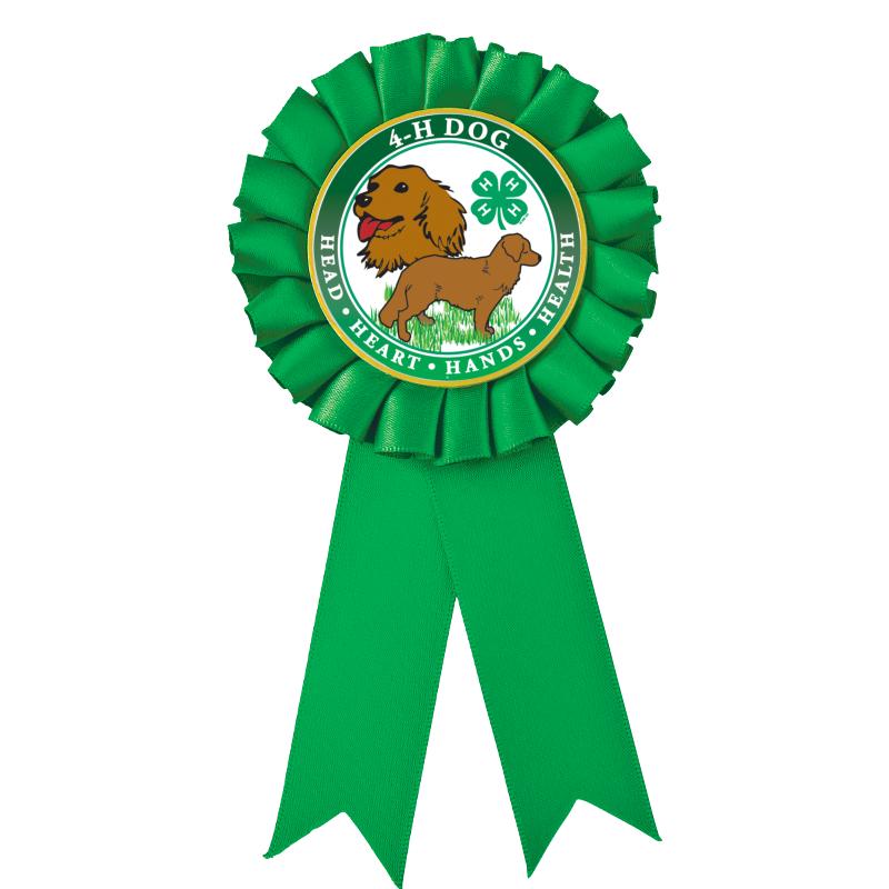 GREEN MYLAR ROSETTES