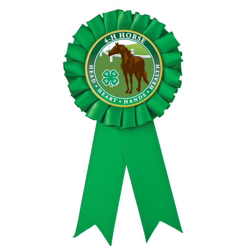 GREEN MYLAR ROSETTES