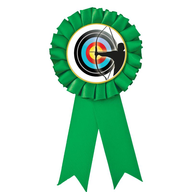 GREEN MYLAR ROSETTES