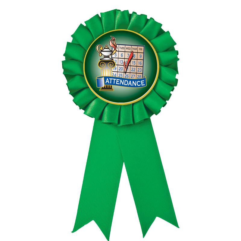 GREEN MYLAR ROSETTES