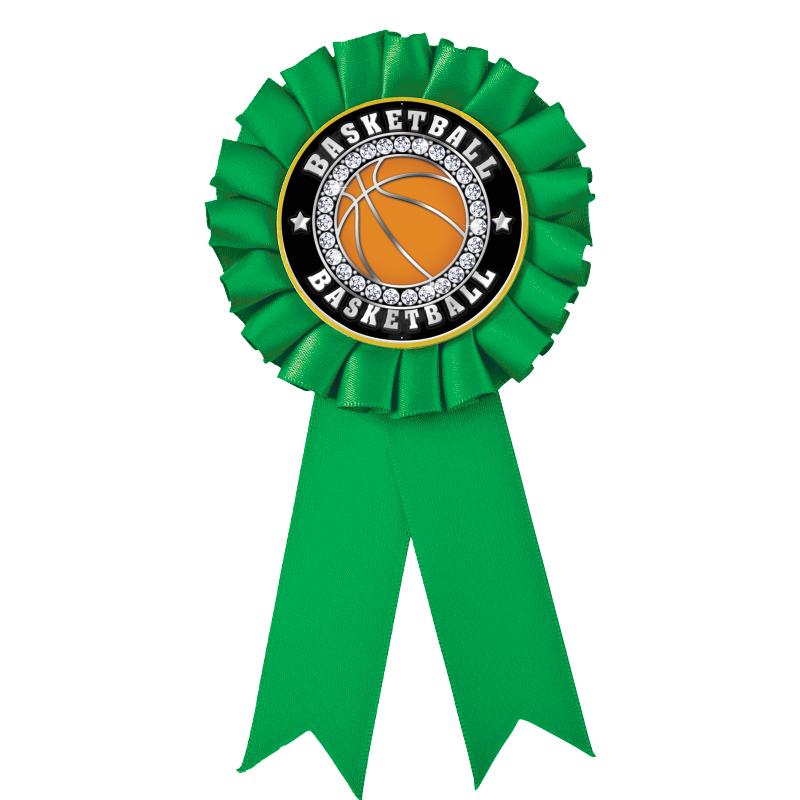 GREEN MYLAR ROSETTES