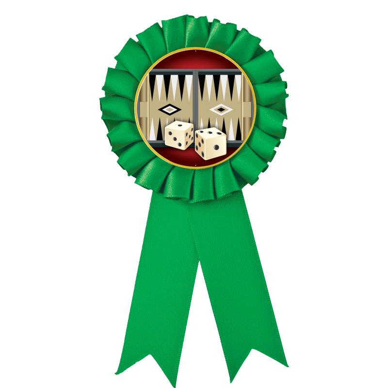 GREEN MYLAR ROSETTES