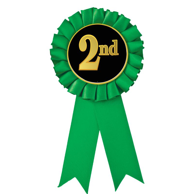 GREEN MYLAR ROSETTES