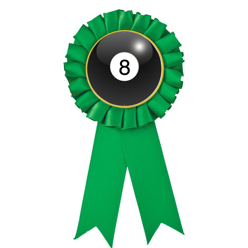 GREEN MYLAR ROSETTES