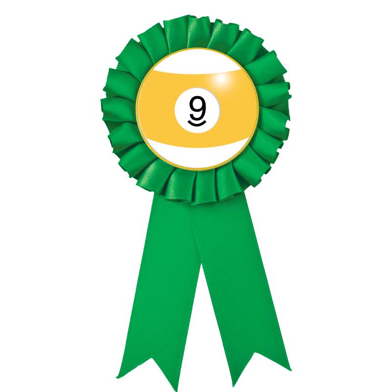 GREEN MYLAR ROSETTES