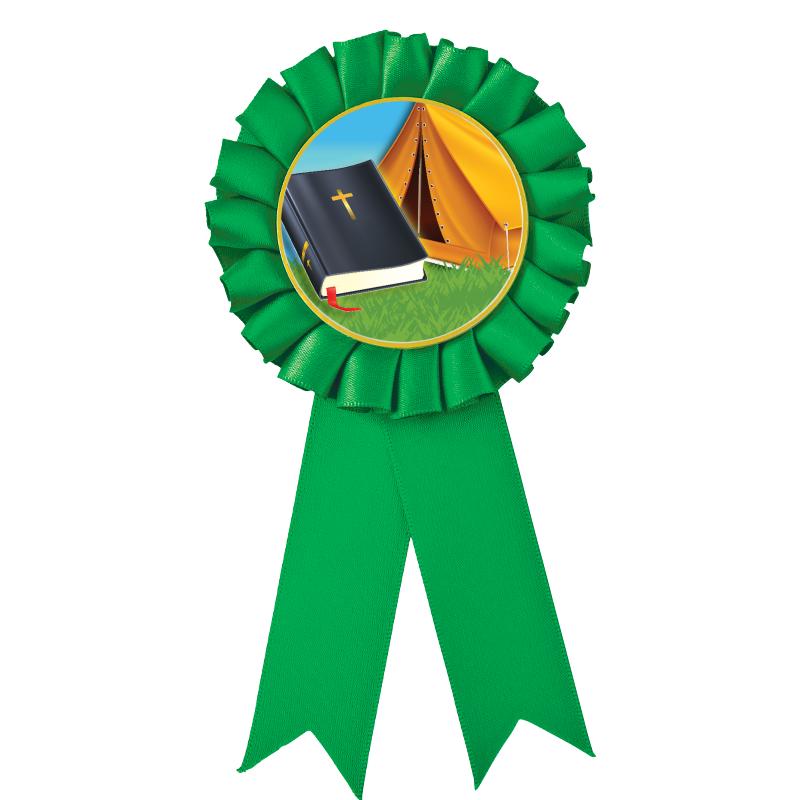GREEN MYLAR ROSETTES