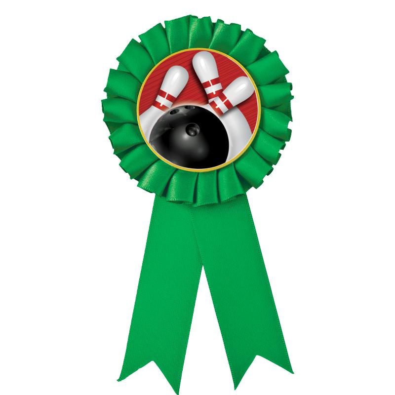 GREEN MYLAR ROSETTES