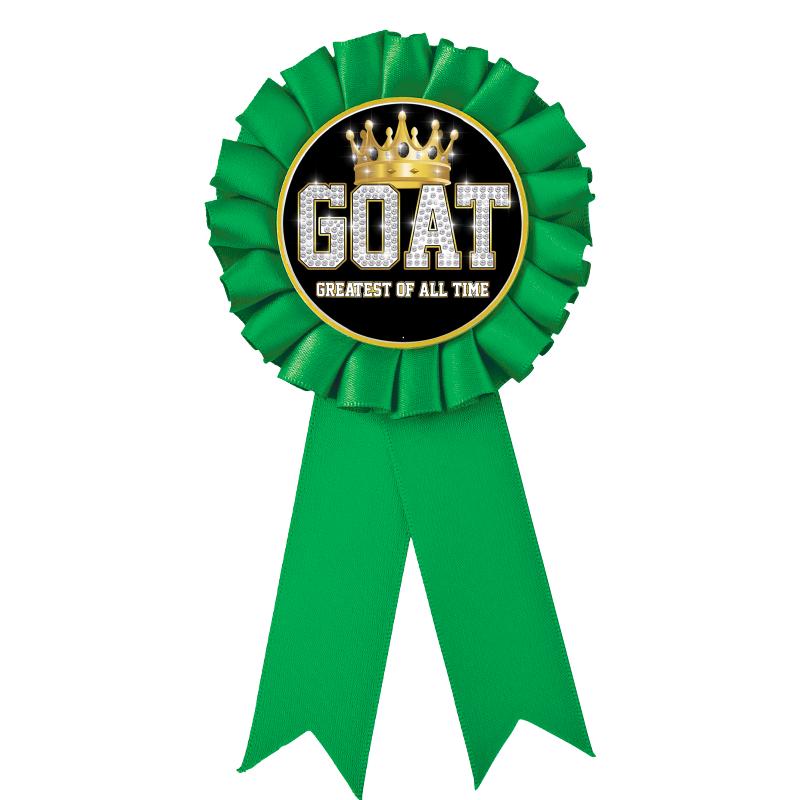 GREEN MYLAR ROSETTES