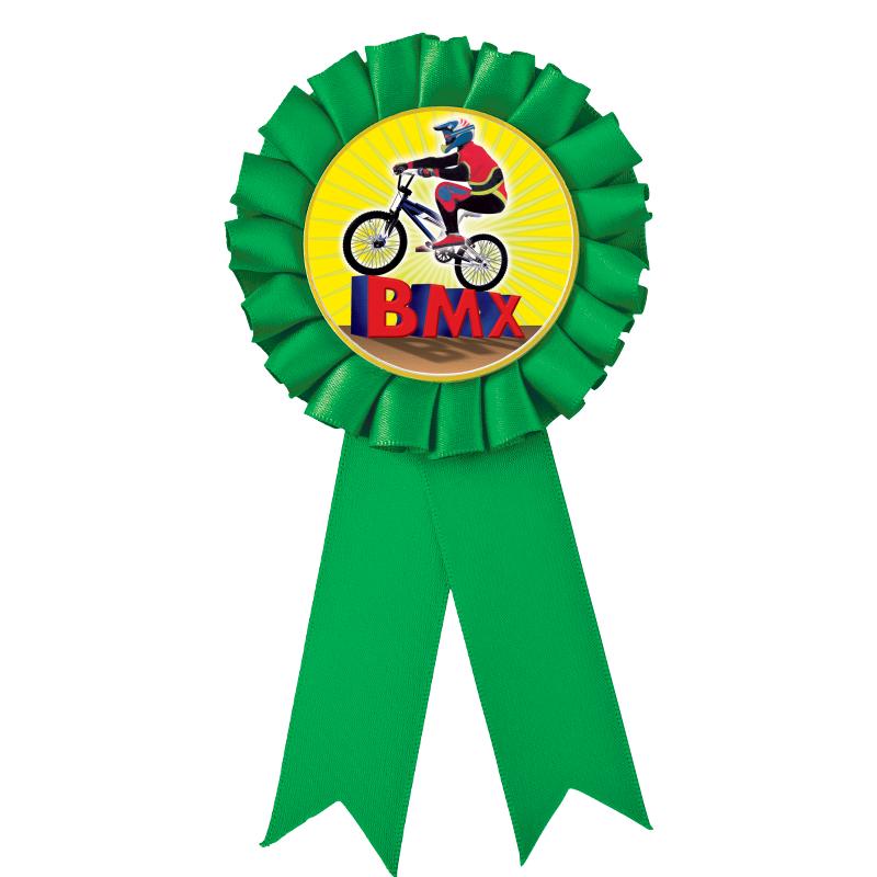 GREEN MYLAR ROSETTES