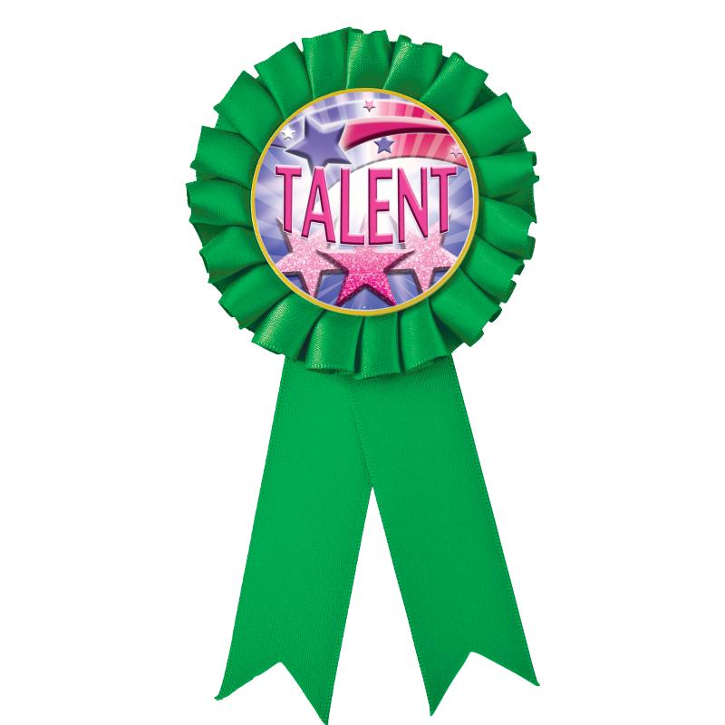 GREEN MYLAR ROSETTES