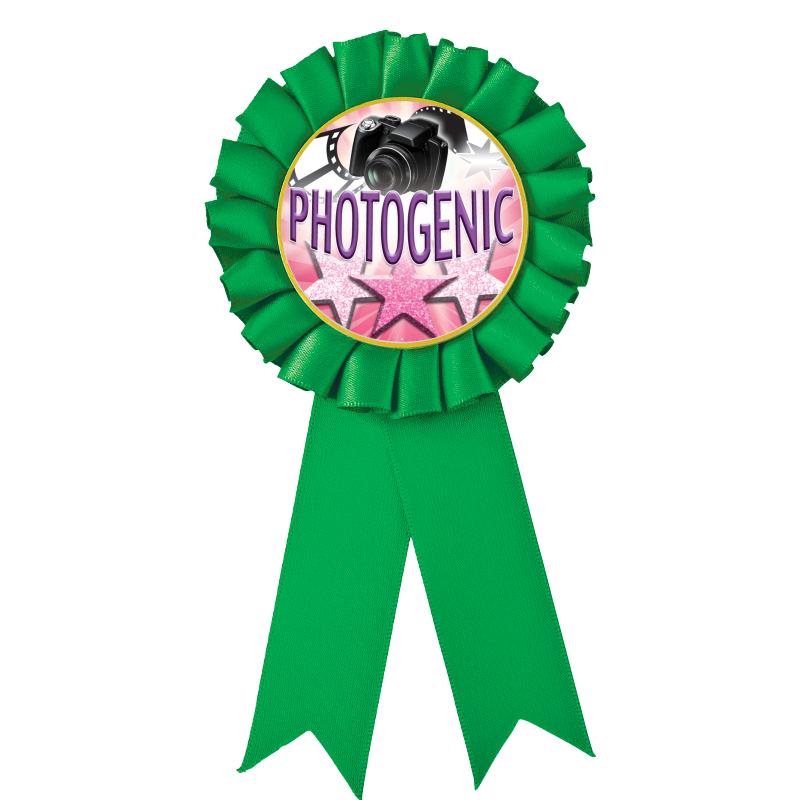 GREEN MYLAR ROSETTES