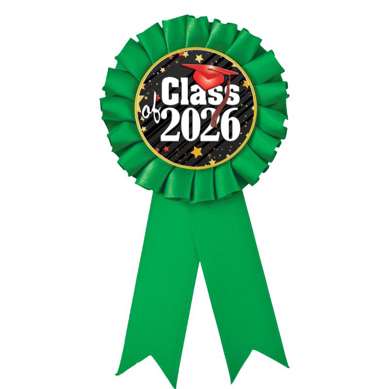 GREEN MYLAR ROSETTES