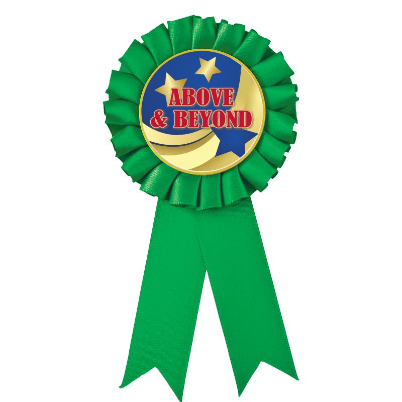 GREEN MYLAR ROSETTES