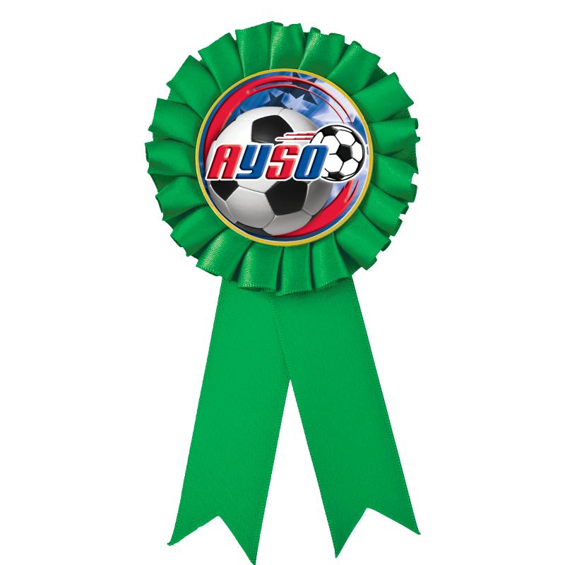 GREEN MYLAR ROSETTES