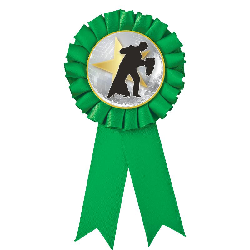 GREEN MYLAR ROSETTES