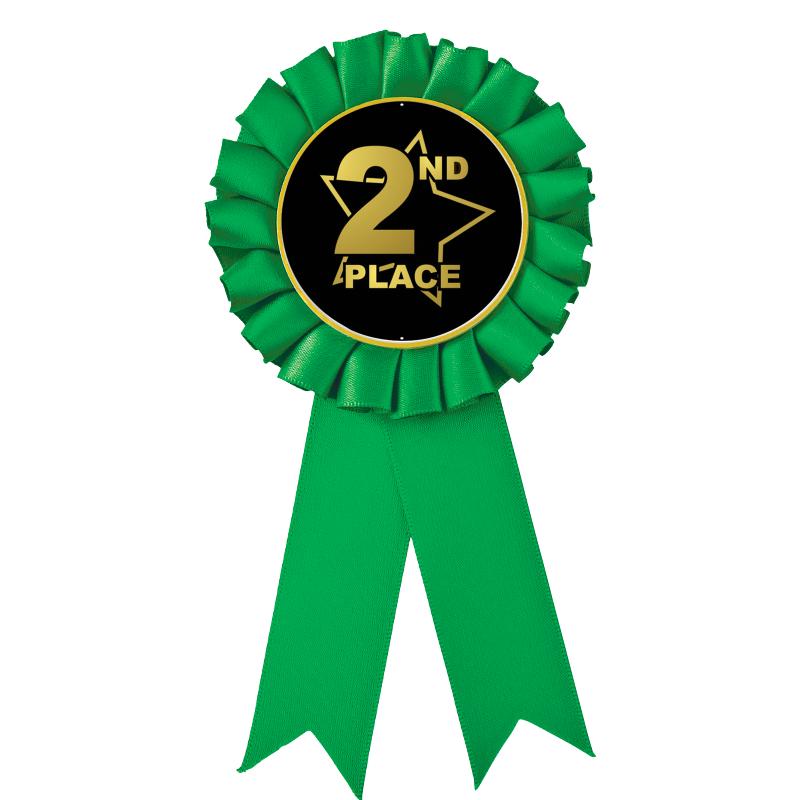 GREEN MYLAR ROSETTES