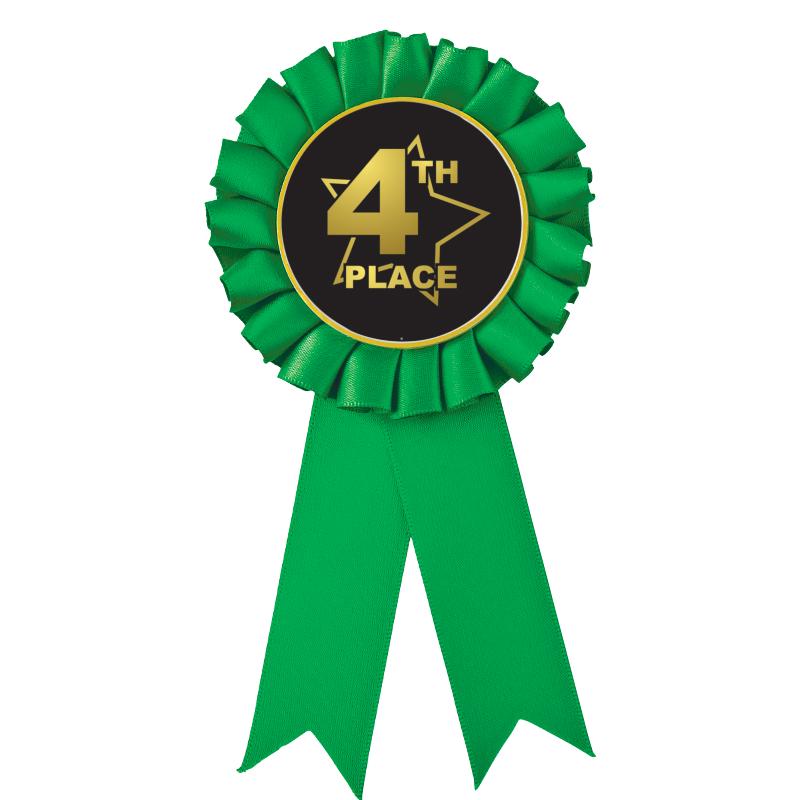 GREEN MYLAR ROSETTES