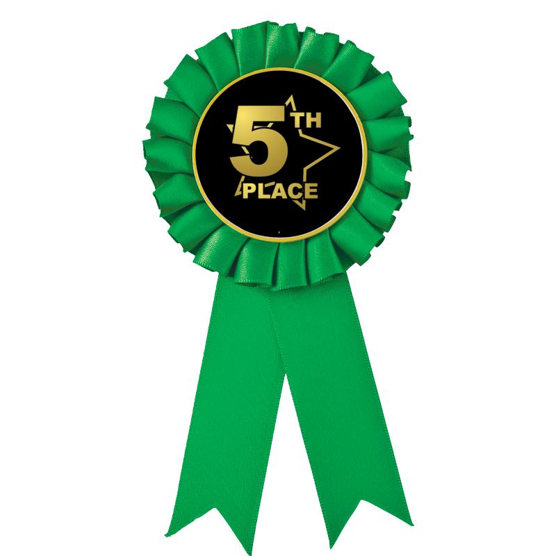 GREEN MYLAR ROSETTES