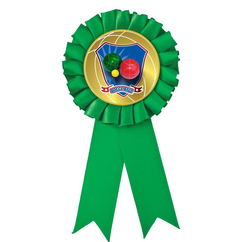 GREEN MYLAR ROSETTES