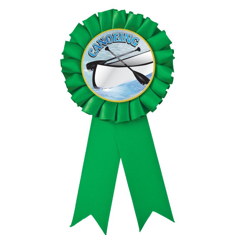 GREEN MYLAR ROSETTES