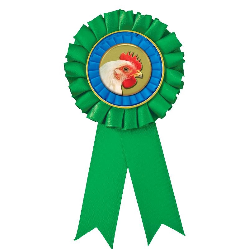 GREEN MYLAR ROSETTES