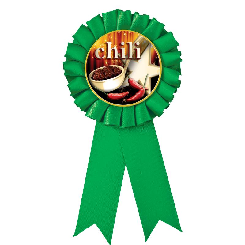 GREEN MYLAR ROSETTES