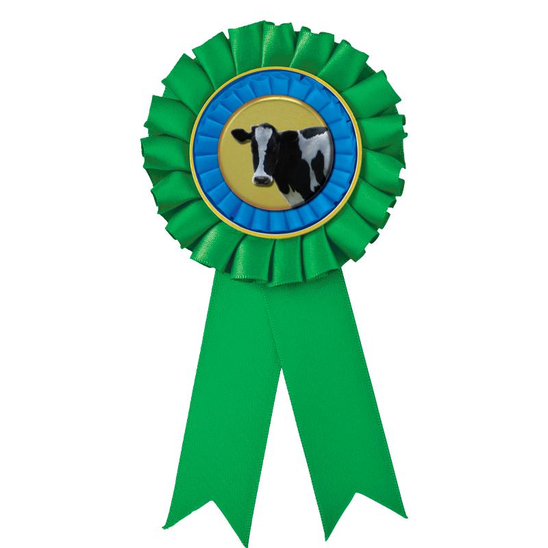 GREEN MYLAR ROSETTES