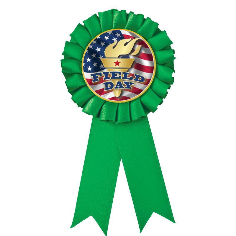 GREEN MYLAR ROSETTES