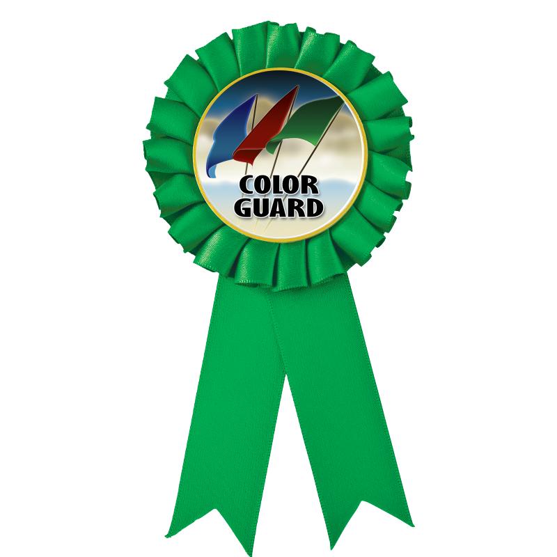 GREEN MYLAR ROSETTES