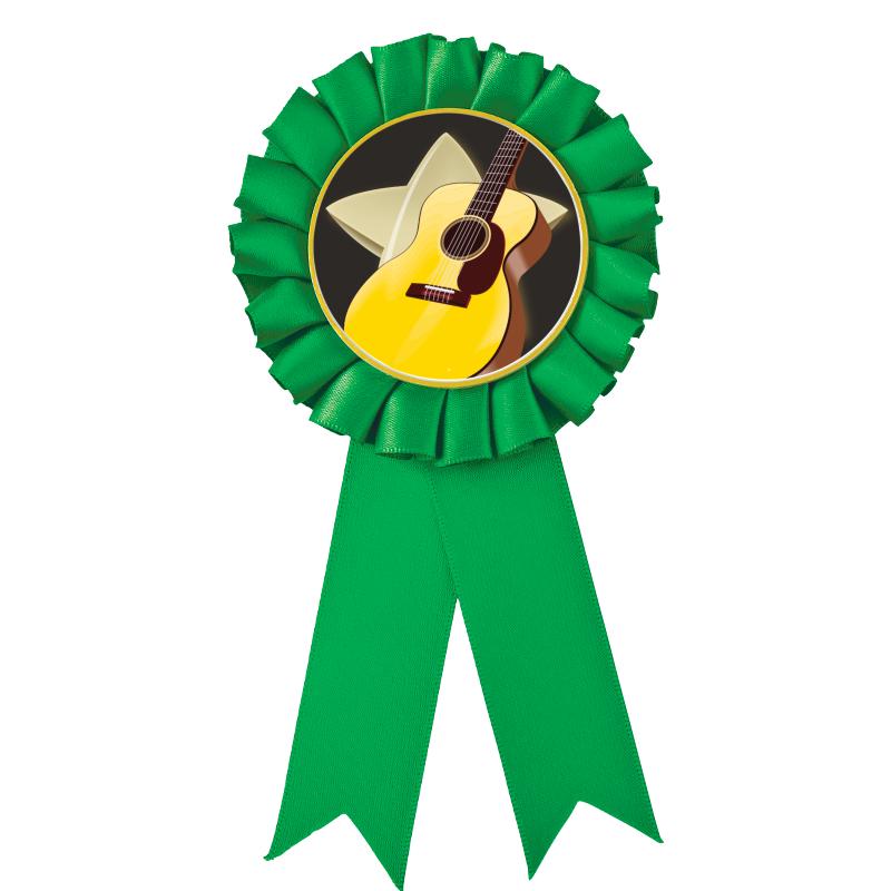 GREEN MYLAR ROSETTES