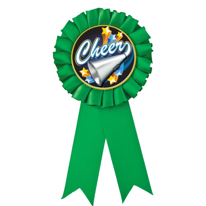 GREEN MYLAR ROSETTES