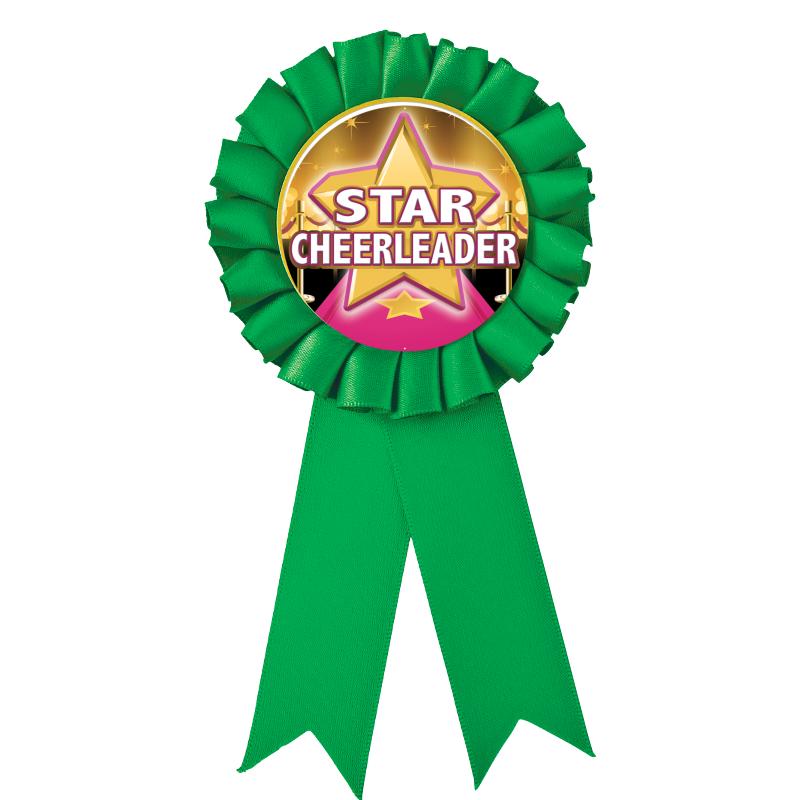 GREEN MYLAR ROSETTES