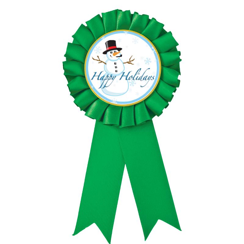 GREEN MYLAR ROSETTES