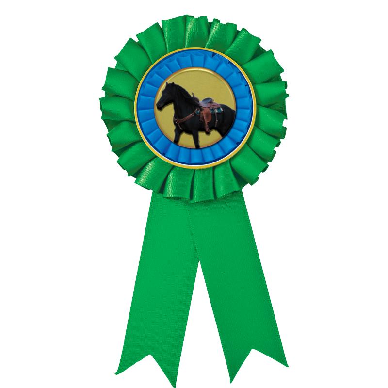 GREEN MYLAR ROSETTES